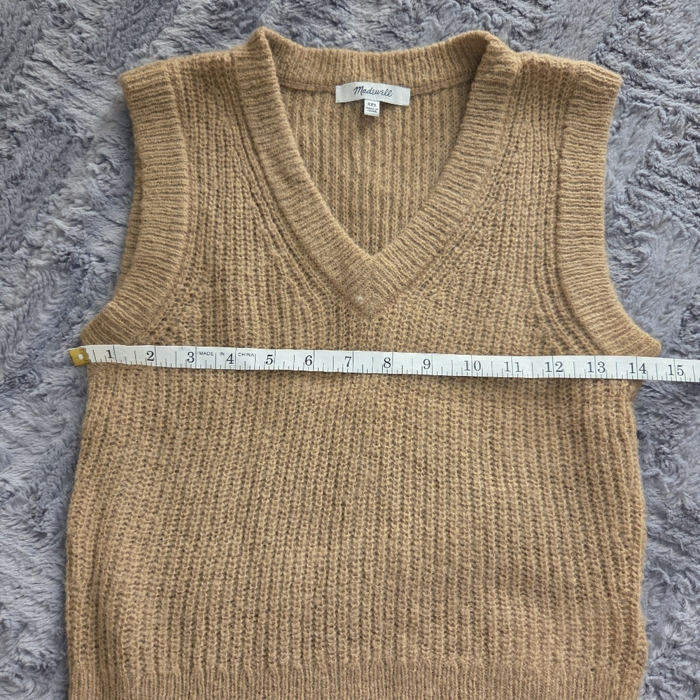 Madewell Women's V Neck Sweater Vest XXS - Picture 4 of 7